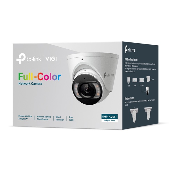 TP-LINK IP Kamera kültéri színes éjjellátó 5 Megapixel, 2.8mm Objektív, INSIGHT S455(2.8MM) (INSIGHT S455(2.8MM))