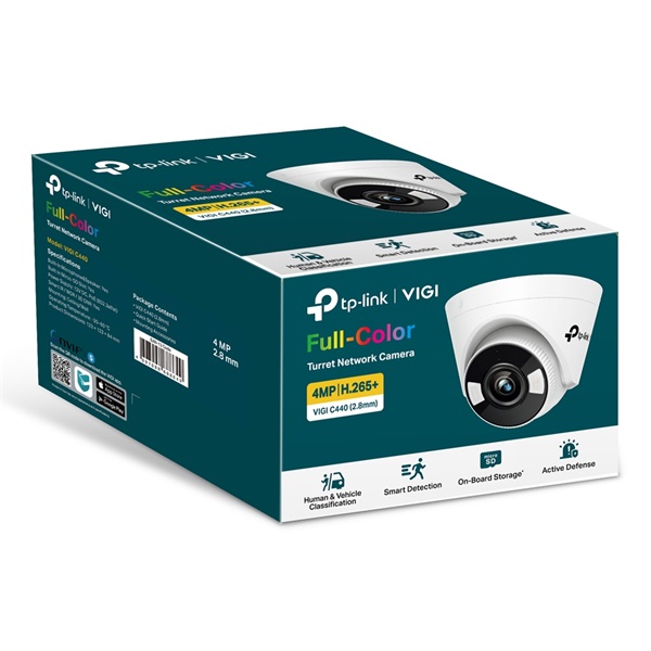 TP-LINK IP Kamera kültéri/beltéri éjjellátó 5 Megapixel, 2.8mm Objektív, VIGI C450(2.8MM) (VIGI C450(2.8MM))