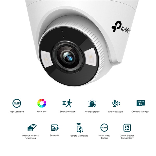 TP-LINK IP & Wi-Fi-s Kamera beltéri éjjellátó 4 Megapixel, 4mm Objektív, VIGI C440-W(4MM) (VIGI C440-W(4MM))