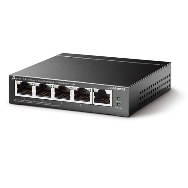 TP-LINK Switch 5x1000Mbps (4xPOE+), TL-SG105PE (TL-SG105PE)