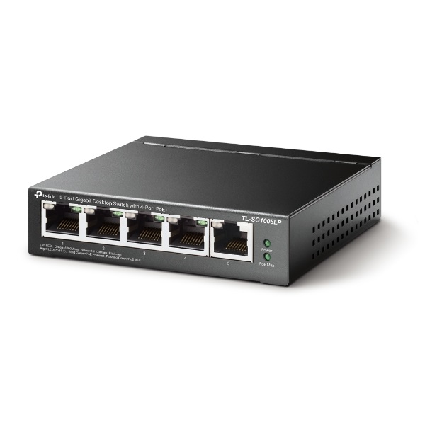 TP-LINK Switch 5x1000Mbps (4xPOE+), TL-SG1005LP (TL-SG1005LP)