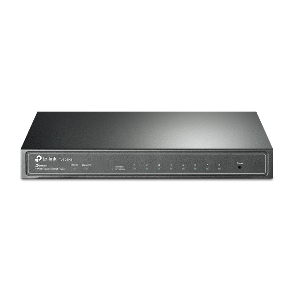 TP-LINK Switch 8x1000Mbps, Fémházas Asztali/Rackes, Menedzselhető, SG2008 (SG2008)