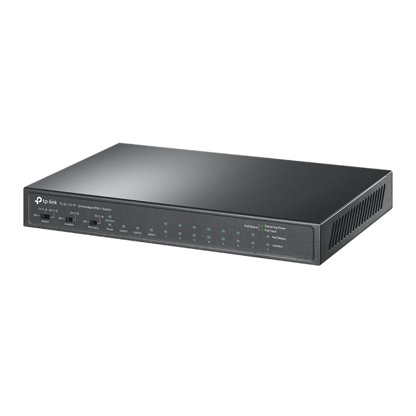 TP-LINK Switch 8x100Mbps(8xPOE+) + 2x1000Mbps + 1xGigabit SFP, TL-SL1311P (TL-SL1311P)