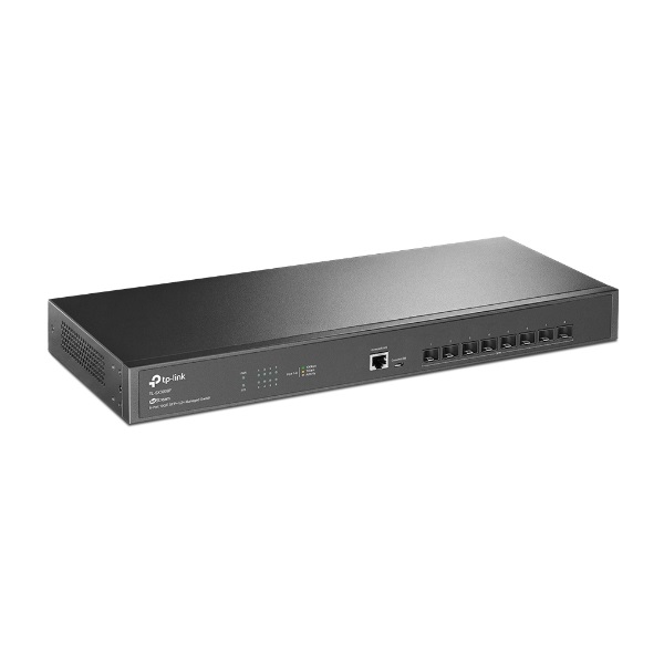 TP-LINK Switch 8x10Gbps SFP+ + 1xkonzol port + 1xUSB, Menedzselhető, SX3008F (SX3008F)