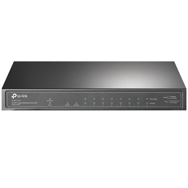 TP-LINK Switch 9x1000Mbps (8xPOE+) + 1xGigabit SFP, TL-SG1210P (TL-SG1210P)