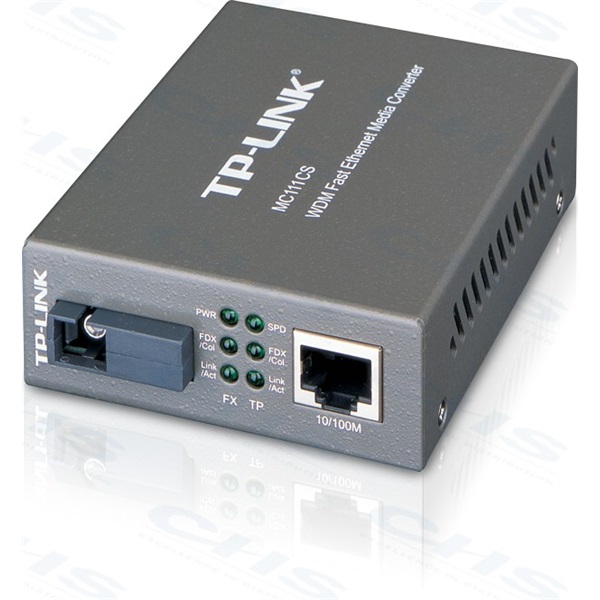 TP-LINK Optikai Media Konverter WDM 100(réz)-100FX(SC) Single mód, MC111CS (MC111CS)