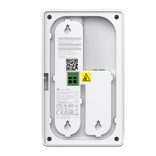 TP-LINK Wireless Access Point Dual Band AX1800 Falra rögzíthető GPON, EAP625GP-Wall (EAP625GP-WALL)