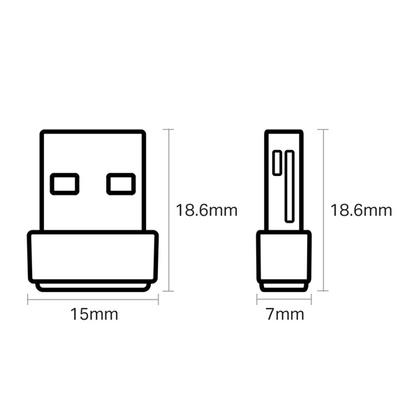 TP-LINK Wireless Adapter USB Dual Band AC600, Archer T2U NANO (ARCHER T2U NANO)