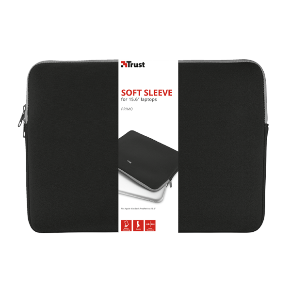 TRUST Notebook tok 21248, Primo Soft Sleeve for 15.6" laptops - black (21248)