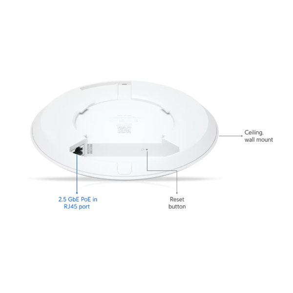 UBiQUiTi Wireless AccessPoint 1x2500Mbps, Wi-Fi 7, Falra rögzíthető - U7-LITE (U7-LITE)