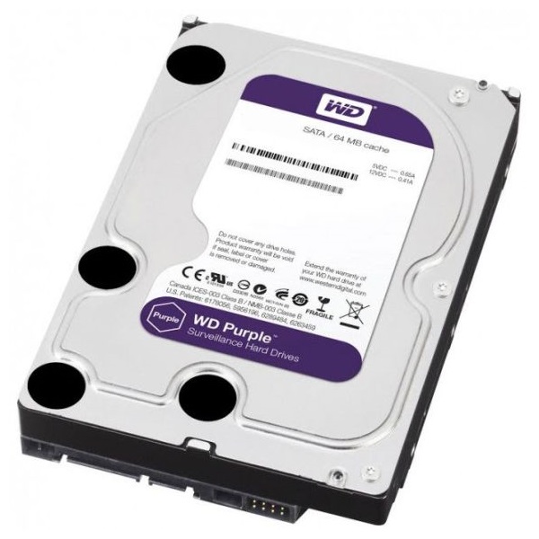 WESTERN DIGITAL 3.5" HDD SATA-III 2TB 5400rpm 64MB Cache, CAVIAR Purple (WD20PURX)
