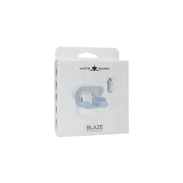 WHITE SHARK GEB-TWS201W BLAZE-W bluetooth fülhallgató mikrofonnal, fehér (WS GEB-TWS201W)