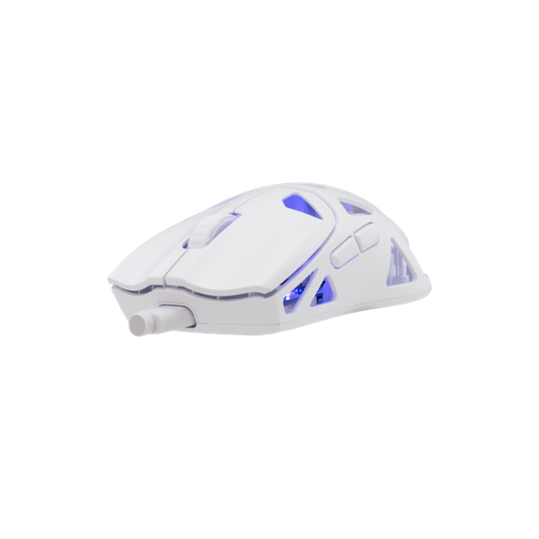 WHITE SHARK WGM-5019W DAGONET-W / 12.000 dpi fehér vez.nélk. gam. egér Pixart3311 (WS WGM-5019W)