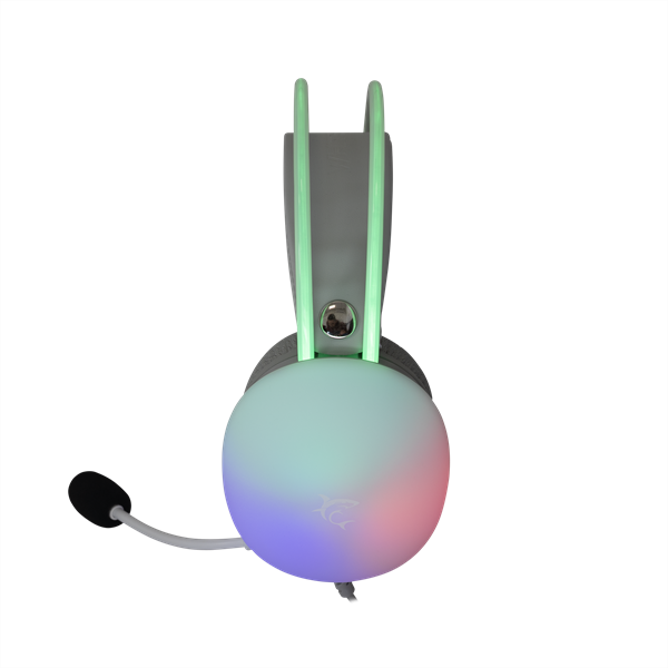 WHITE SHARK FIREFLY-W, GH-2342-W gamer fejhallgató, fehér/RGB, (3.5 Jack) (WS GH-2342W)