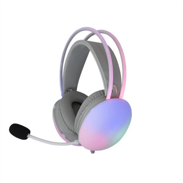 WHITE SHARK FIREFLY-W, GH-2342-W gamer fejhallgató, fehér/RGB, (3.5 Jack) (WS GH-2342W)