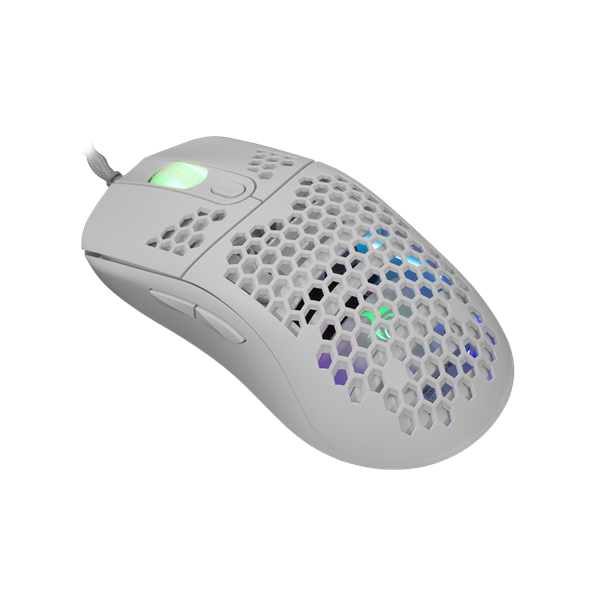 WHITE SHARK GM-5007W GALAHAD gamer egér, fehér, 6400 dpi (WS GM-5007W)