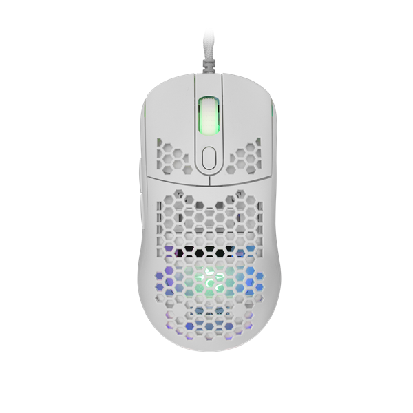 WHITE SHARK GM-5007W GALAHAD gamer egér, fehér, 6400 dpi (WS GM-5007W)
