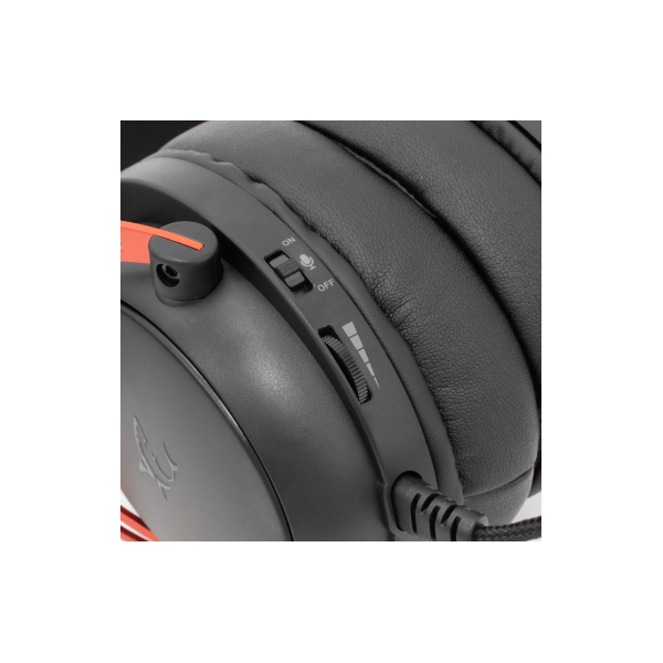 WHITE SHARK GORILLA-B/R, GH-2341-B/R gamer fejhallgató, fekete/piros, (3.5 Jack) (WS GH-2341B/R)