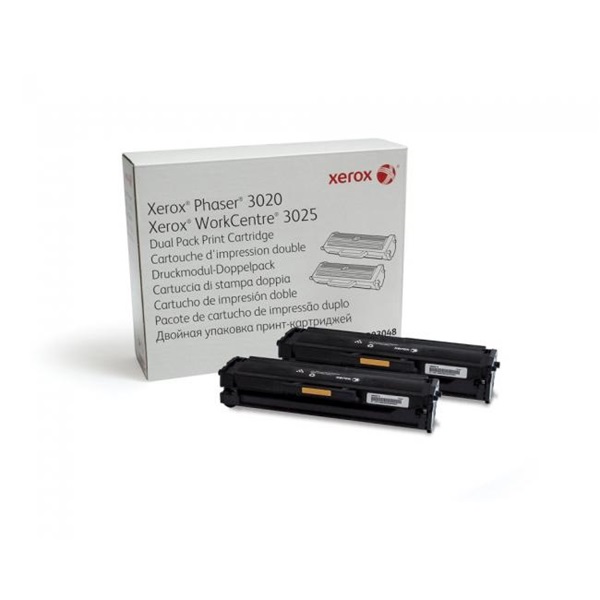 XEROX Phaser® 3020 / WorkCentre® 3025 Dual Pack 1.5K Print Cartridge (106R03048)