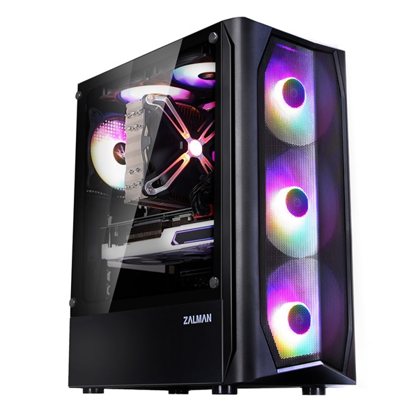ZALMAN Ház Midi ATX N4 Tápegység nélkül, Fekete RGB (N4)
