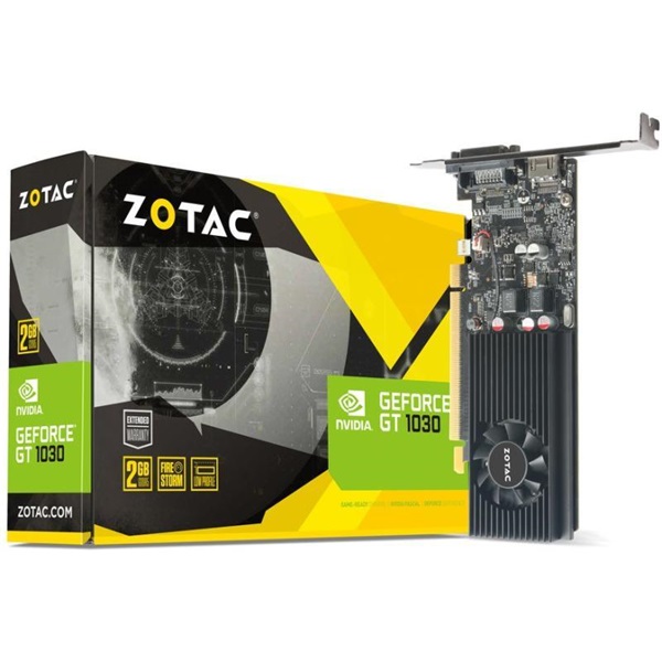 ZOTAC Videokártya PCI-Ex16x nVIDIA GT 1030 2GB DDR5 Low Profile (ZT-P10300A-10L)
