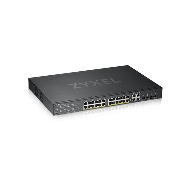 ZYXEL Switch 24x1000Mbps (24xPOE) +4xGigabit kombó SFP+, Fémházas Menedzselhető, (24xGbE POE port), GS1920-24HPV2-EU0101 (GS1920-24HPV2-EU0101F)