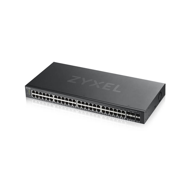 ZYXEL Switch 44x1000Mbps + 4xGigabit kombó SFP+ 2xGigabit SFP, Fémházas Menedzselhető (48GbE port), GS1920-48V2-EU0101F (GS1920-48V2-EU0101F)