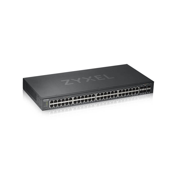ZYXEL Switch 44x1000Mbps + 4xGigabit kombó SFP+ 2xGigabit SFP, Fémházas Menedzselhető (48GbE port), GS1920-48V2-EU0101F (GS1920-48V2-EU0101F)