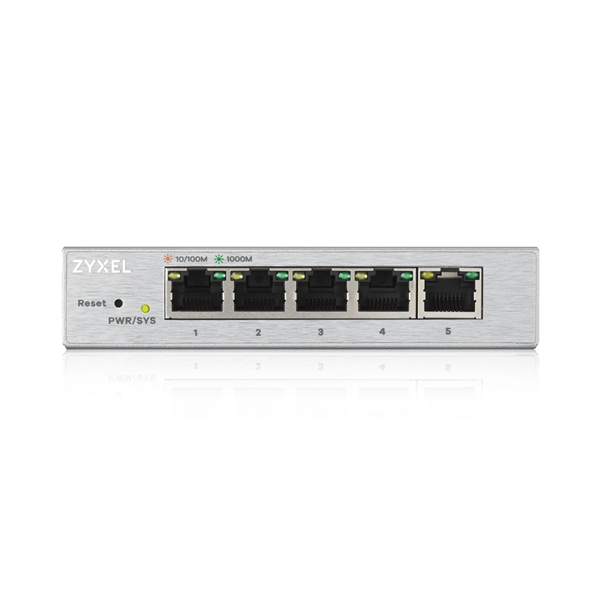 ZYXEL Switch 5x1000Mbps Fémházas Asztali, Web menedzselés, GS1200-5V3-EU0101F (GS1200-5V3-EU0101F)