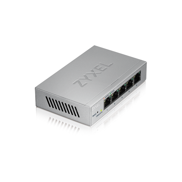ZYXEL Switch 5x1000Mbps Fémházas Asztali, Web menedzselés, GS1200-5V3-EU0101F (GS1200-5V3-EU0101F)