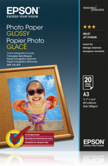 Epson fényes fotópapír (A3, 20 lap, 200g) (C13S042536)