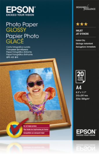 Epson fényes fotópapír (A4, 20 lap, 200g) (C13S042538)
