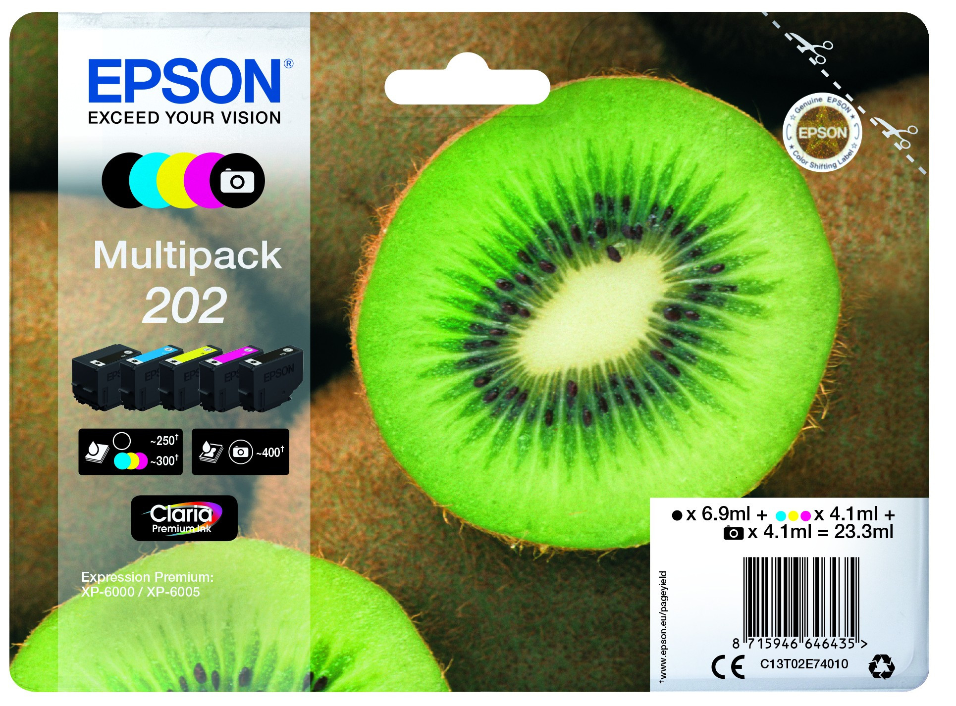 Epson T02E7 Multipack 23,3ml No.202 (C13T02E74010)