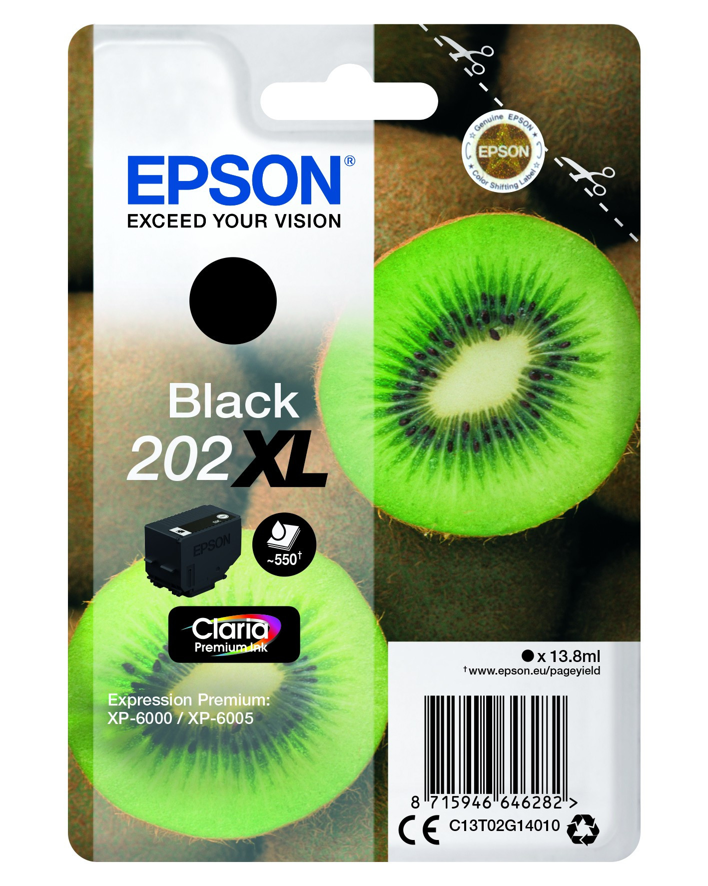 Epson T02G1 Tintapatron Black 13,8ml No.202XL (C13T02G14010)