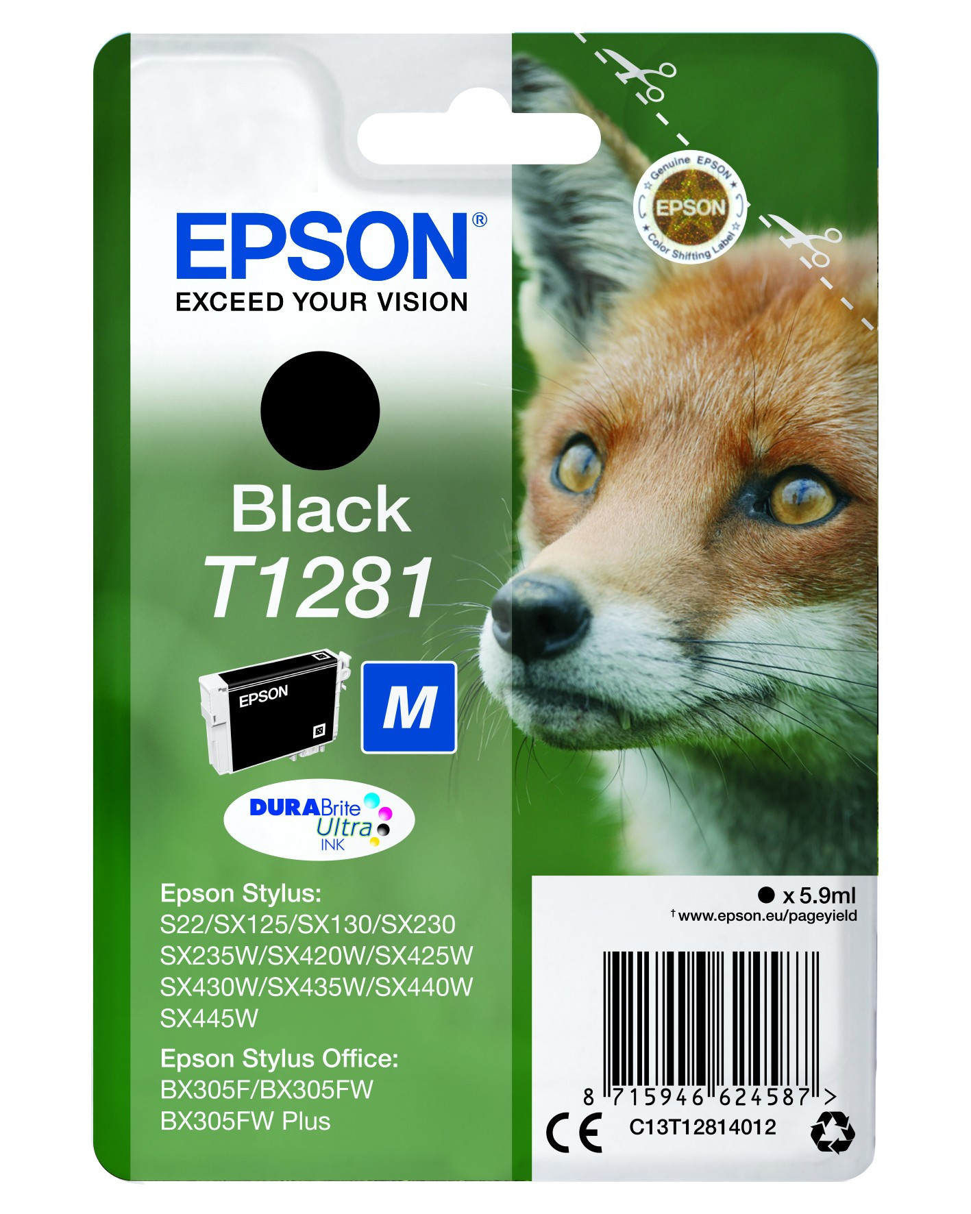 Epson T1281 Tintapatron Black 5,9ml (C13T12814012)