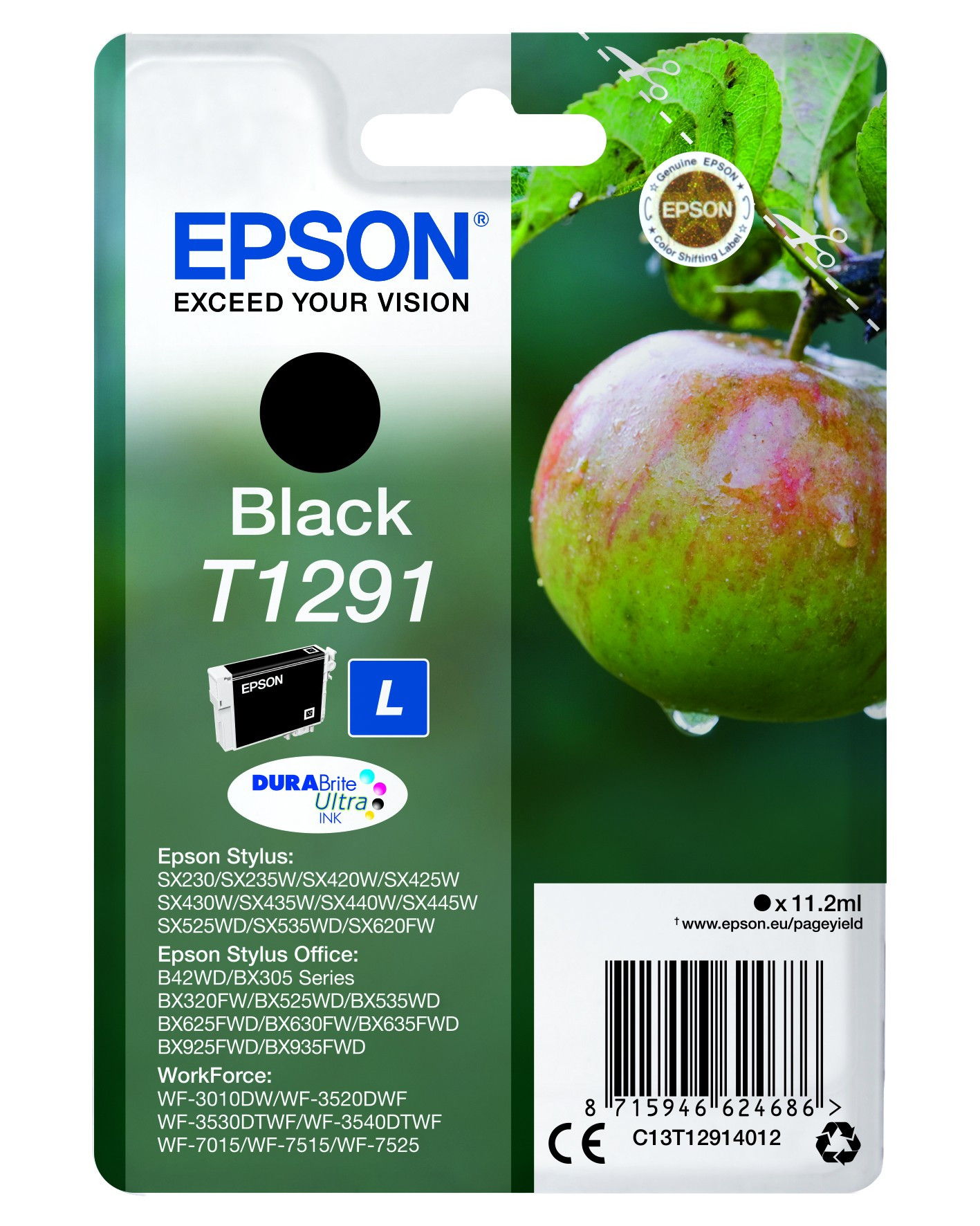 Epson T1291 Tintapatron Black 11,2ml (C13T12914012)
