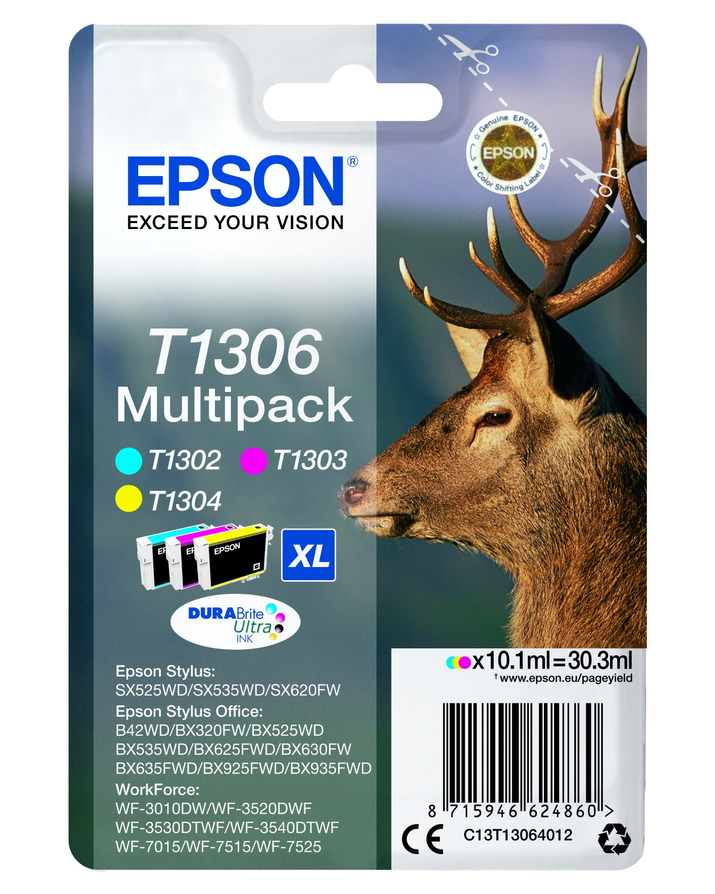 Epson T1306 Tintapatron Multipack 30,3ml (C13T13064012)