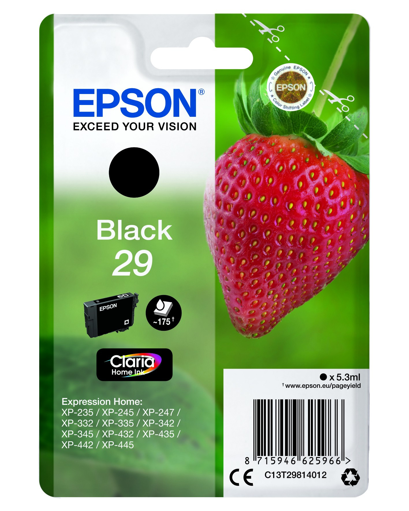 Epson T2981 Tintapatron Black 5,3ml No.29 (C13T29814012)