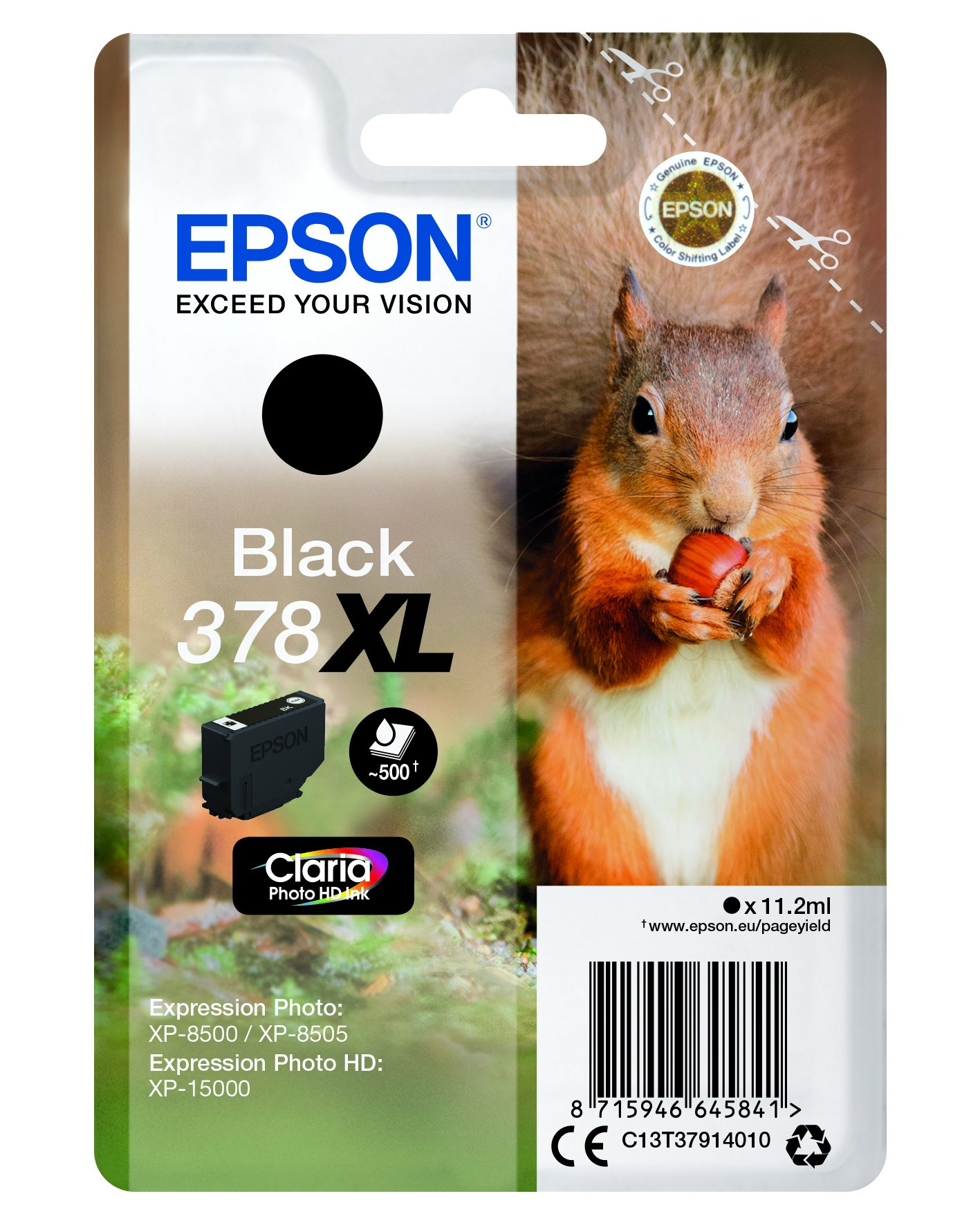 Epson T3791 Tintapatron Black 11,2ml No.378XL (C13T37914010)