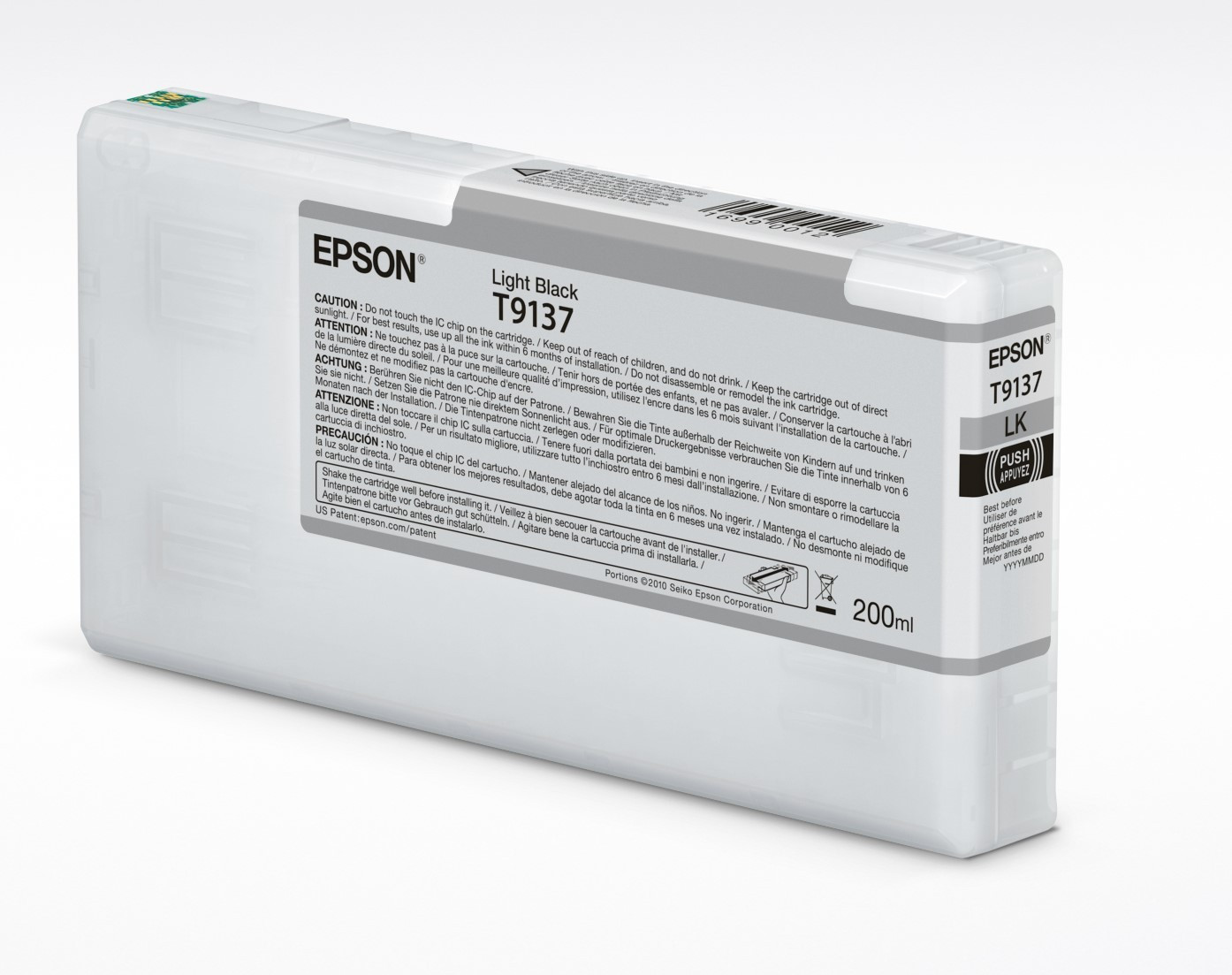 Epson T9137 Tintapatron Light Black 200ml (C13T913700)