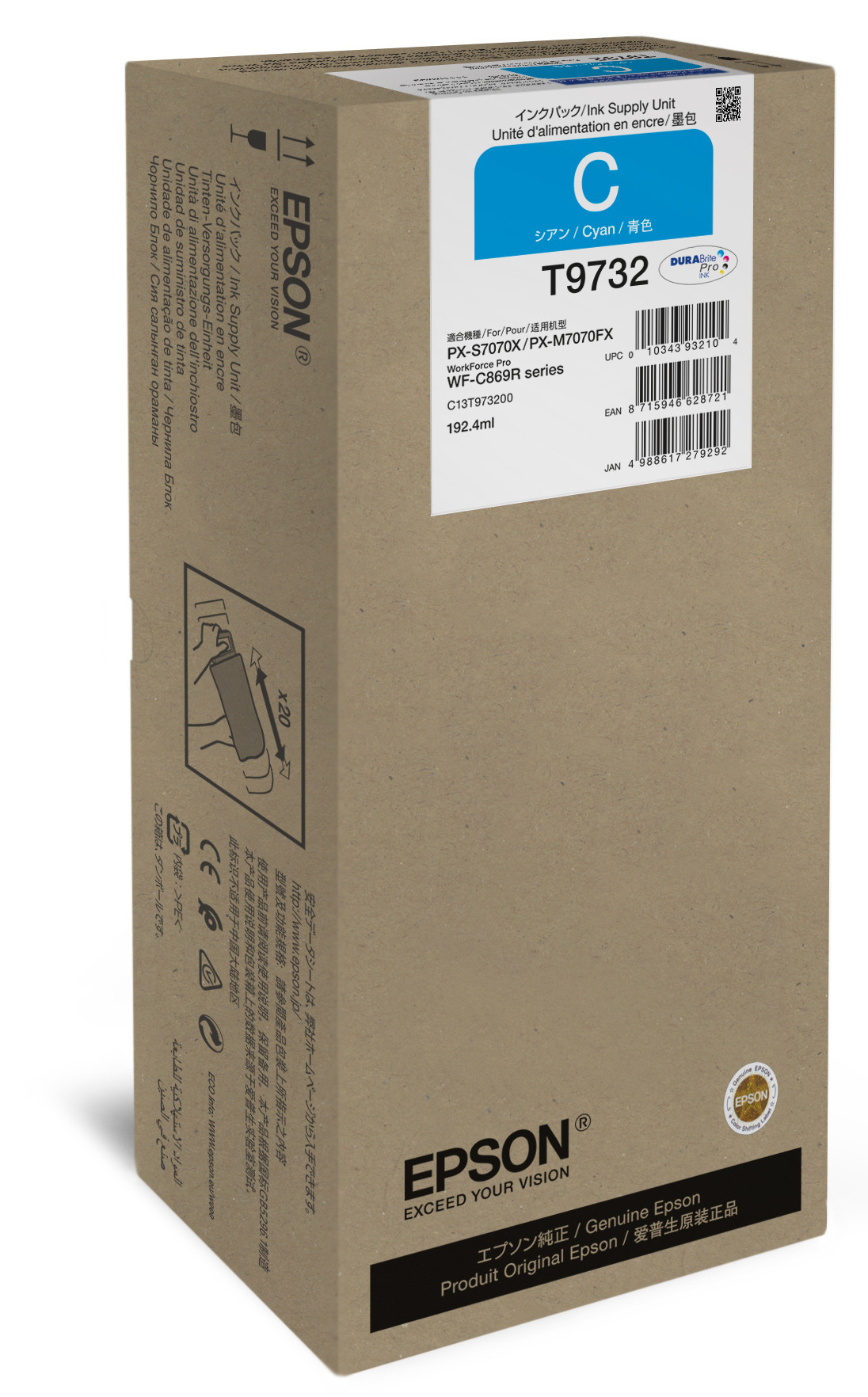 Epson T9732 Patron Cyan 22K /o/ (C13T97320N)