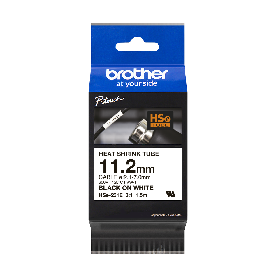 Brother HSe-231E 11,2 mm széles 1,5 méter hosszú szalagkazetta (HSE231E)