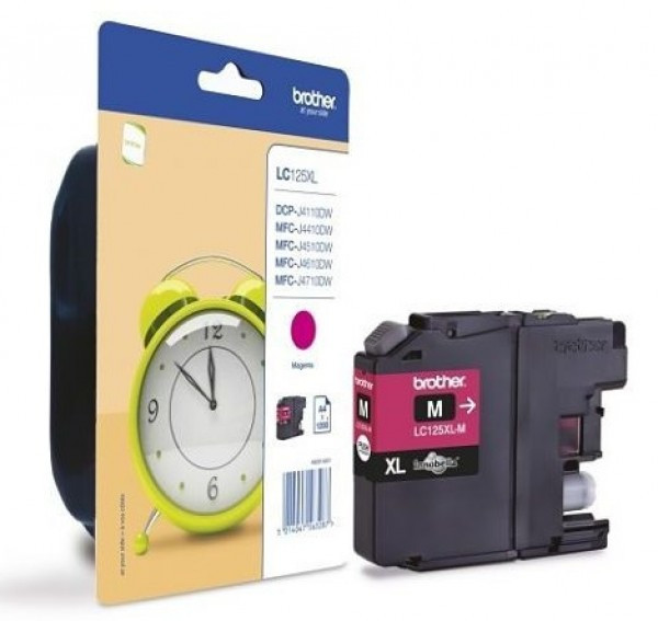 Brother LC125XLM Tintapatron Magenta 10,8 ml 1.200 oldal kapacitás (LC125XLM)