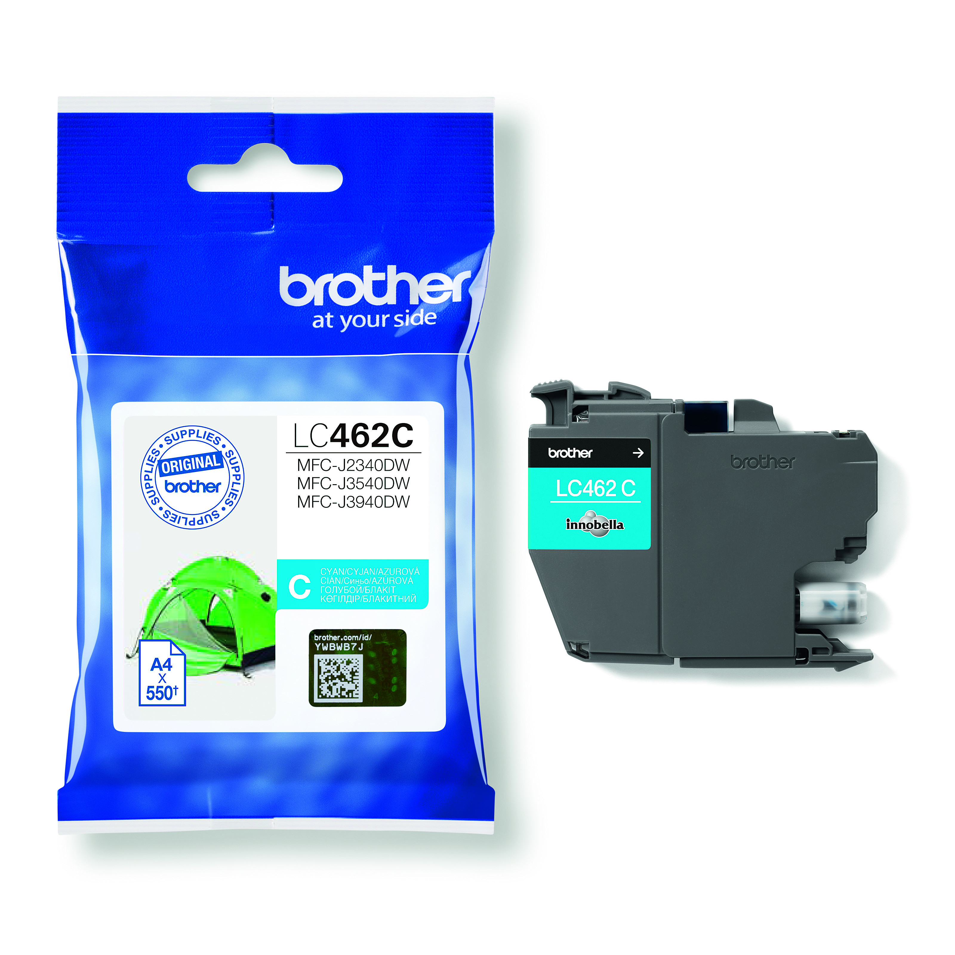 Brother LC462C Tintapatron Cyan 7,2 ml 550 oldal kapacitás (LC462C)