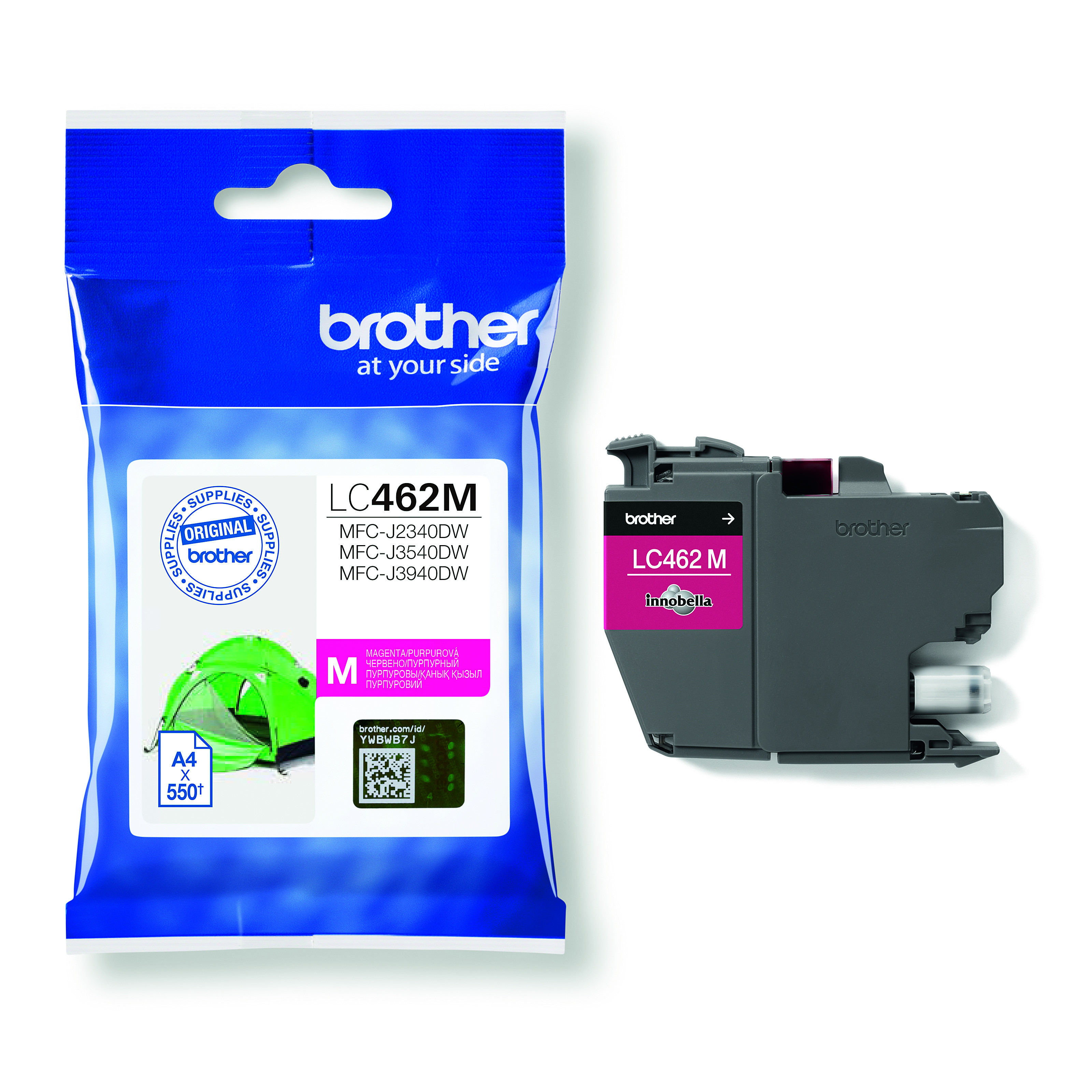 Brother LC462M Tintapatron Magenta 7,2 ml 550 oldal kapacitás (LC462M)