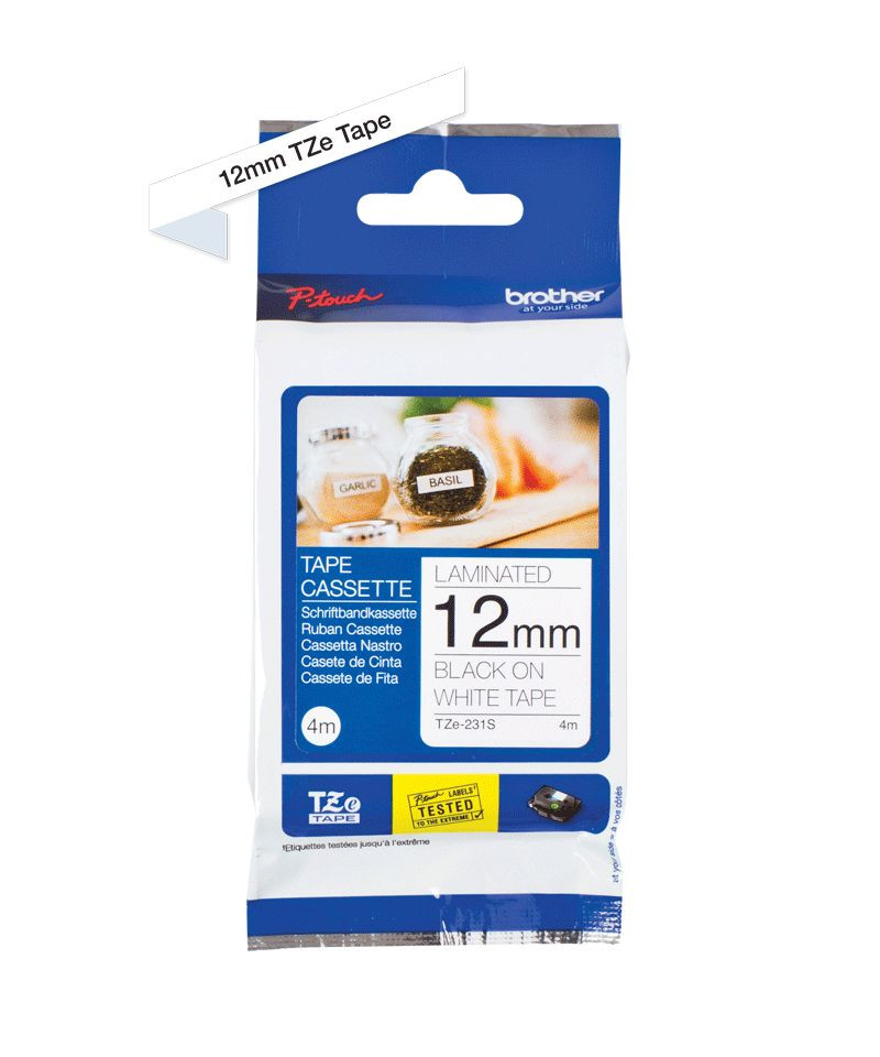 Brother TZe-231 12 mm széles 4 m hosszú szalagkazetta (TZe231S2)
