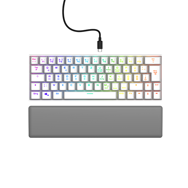 URAGE by HAMA 217829, GAMING URAGE EXODUS 760TKL MECHANIKUS MINI BILLENTYŰZET, RGB, RED SWITCH, FEHÉR (13217829)